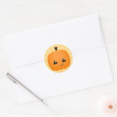 Niedlich Kawaii Jack o'Lantern Runder Aufkleber (Umschlag)