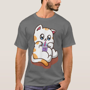 Niedlich Kawaii Japanisch Anime Shirt Kat Bubble T