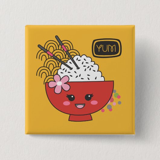 Niedlich Kawaii Japanisches Button (Vorderseite)