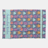 Niedlich Kawaii Jellyfish Personalisiert Geschirrtuch (Horizontal)