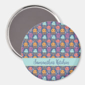 Niedlich Kawaii Jellyfish Personalisiert Magnet (Vorderseite/Rückseite)