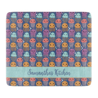 Niedlich Kawaii Jellyfish Personalisiert Schneidebrett