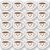 Niedlich Kawaii Kaffee-Cup Kaffeepause Bujo Planer Aufkleber (Vorderseite)
