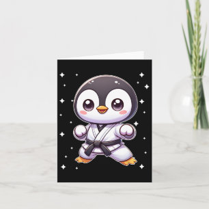 Niedlich Kawaii Karate Penguin Kampfkunst 1 Karte