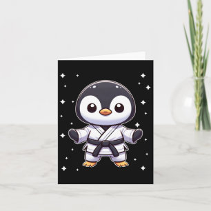 Niedlich Kawaii Karate Penguin Martial Arts Karte
