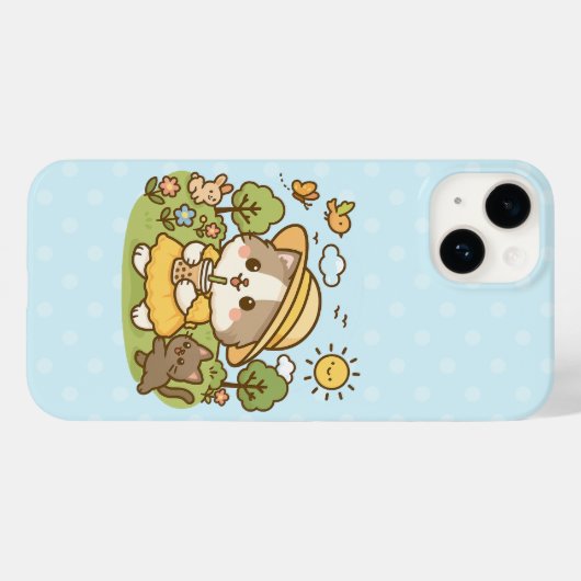 Niedlich Kawaii Kat Bubble Teatro Sociale Bellinzo Case-Mate iPhone Hülle (Rückseite (Horizontal))