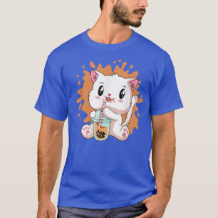 Niedlich Kawaii Katze Boba Blubble Milk Tee Anime 