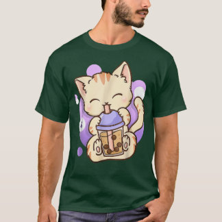 Niedlich Kawaii Katze Boba Blubble Milk Tee Anime