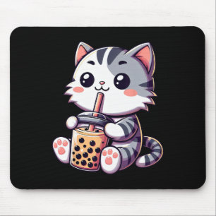 Niedlich Kawaii Katze Boba Blubble Milk Tee Anime  Mousepad