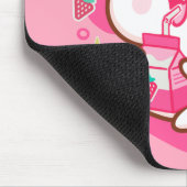 Niedlich Kawaii Katze Japanisch Erdbeermilch Mousepad (Ecke)