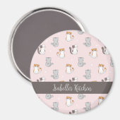 Niedlich Kawaii Katzen Personalisiert Magnet (Vorderseite/Rückseite)