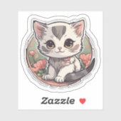 Niedlich Kawaii Kitten Aufkleber (Blatt)