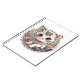 Niedlich Kawaii Kitten Notizblock (Linke Seite)