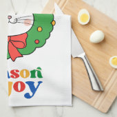 Niedlich Kawaii Kitty Cat Weihnachtszeit der Freud Geschirrtuch (Viertel Falte)