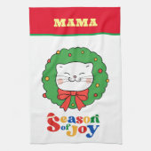 Niedlich Kawaii Kitty Cat Weihnachtszeit der Freud Geschirrtuch (Vertikal)