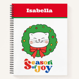 Niedlich Kawaii Kitty Cat Weihnachtszeit der Freud Notizblock