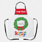 Niedlich Kawaii Kitty Cat Weihnachtszeit der Freud Schürze (Vorderseite)