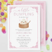 Niedlich Kawaii Kleine Dumpling Bao Pink Babydusch Einladung
