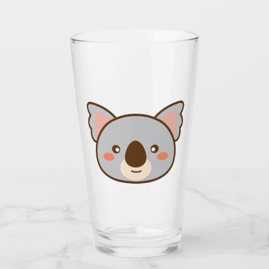 Niedlich Kawaii Koala Glas (Vorderseite)