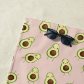 Niedlich Kawaii lächelnd Avocado Pattern Strandtuch (Beispiel)