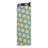 Niedlich Kawaii lächelnd Sonnenmuster Thermosbecher (Nach links gedreht)