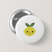 Niedlich Kawaii Lemon Button (Vorne & Hinten)