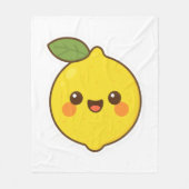 Niedlich Kawaii Lemon Fleecedecke (Vorderseite)
