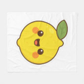 Niedlich Kawaii Lemon Fleecedecke (Vorderseite (Horizontal))