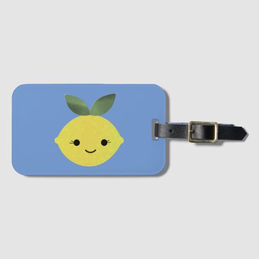 Niedlich Kawaii Lemon Gepäckanhänger (Vorderseite (Horizontal))