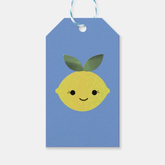 Niedlich Kawaii Lemon Geschenkanhänger (Vorderseite)
