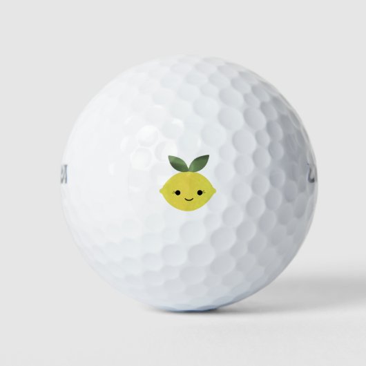Niedlich Kawaii Lemon Golfball (Vorderseite)
