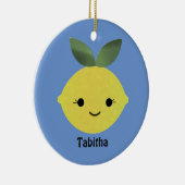Niedlich Kawaii Lemon Keramik Ornament (Rechts)