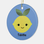 Niedlich Kawaii Lemon Keramik Ornament (Links)