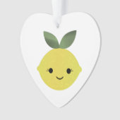 Niedlich Kawaii Lemon Ornament (Vorderseite)