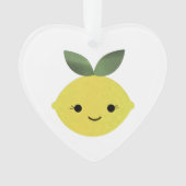 Niedlich Kawaii Lemon Ornament (Vorderseite)