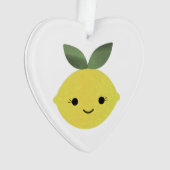 Niedlich Kawaii Lemon Ornament (Vorderseite)