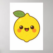 Niedlich Kawaii Lemon Poster (Vorne)