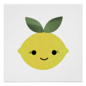 Niedlich Kawaii Lemon Poster (Vorderseite)