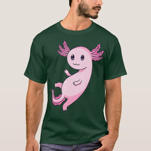 Niedlich Kawaii Lila Axolotl Pastel Goth UWU-Gesic T-Shirt (Vorderseite)