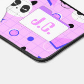 Niedlich Kawaii Lila Panda Bear Schreibtischunterlage (Ecke)