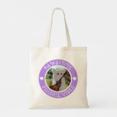 Niedlich Kawaii Lila Pawsitive Plushie Vibes Foto Tragetasche (Rückseite)