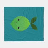 Niedlich Kawaii Limon Fleecedecke (Vorderseite (Horizontal))
