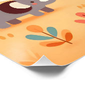 Niedlich Kawaii Lion mit Safari Friends Poster (Ecke)