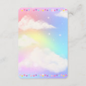 Niedlich Kawaii Little Lamb Baby Dusche Begleitkarte (Rückseite)