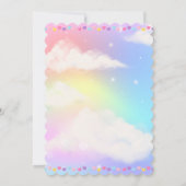 Niedlich Kawaii Little Lamb Baby Dusche Einladung (Rückseite)