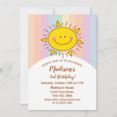 Niedlich Kawaii Little Rainbow Sunshine Kindergebu Einladung (Vorderseite)