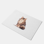 Niedlich Kawaii Maine Coon Big Cat Fußmatte (Schrägansicht)