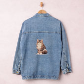 Niedlich Kawaii Maine Coon Big Cat Jeansjacke (Hangar)
