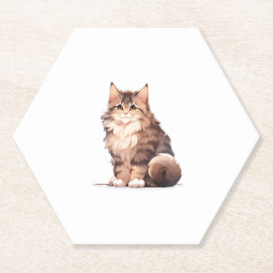 Niedlich Kawaii Maine Coon Big Cat Untersetzer