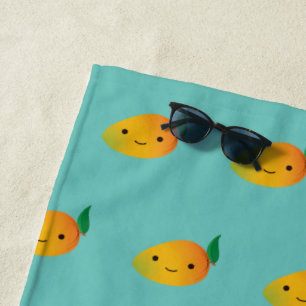 Niedlich Kawaii Mango Muster Strandtuch